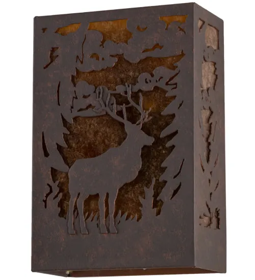 10"W Deer Wall Sconce