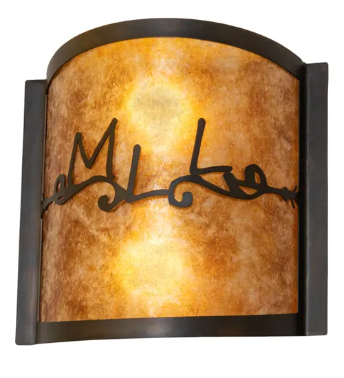 12" Wide Personalized Mll Wall Sconce
