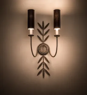 12" Wide Sunflower 2 Light Wall Sconce