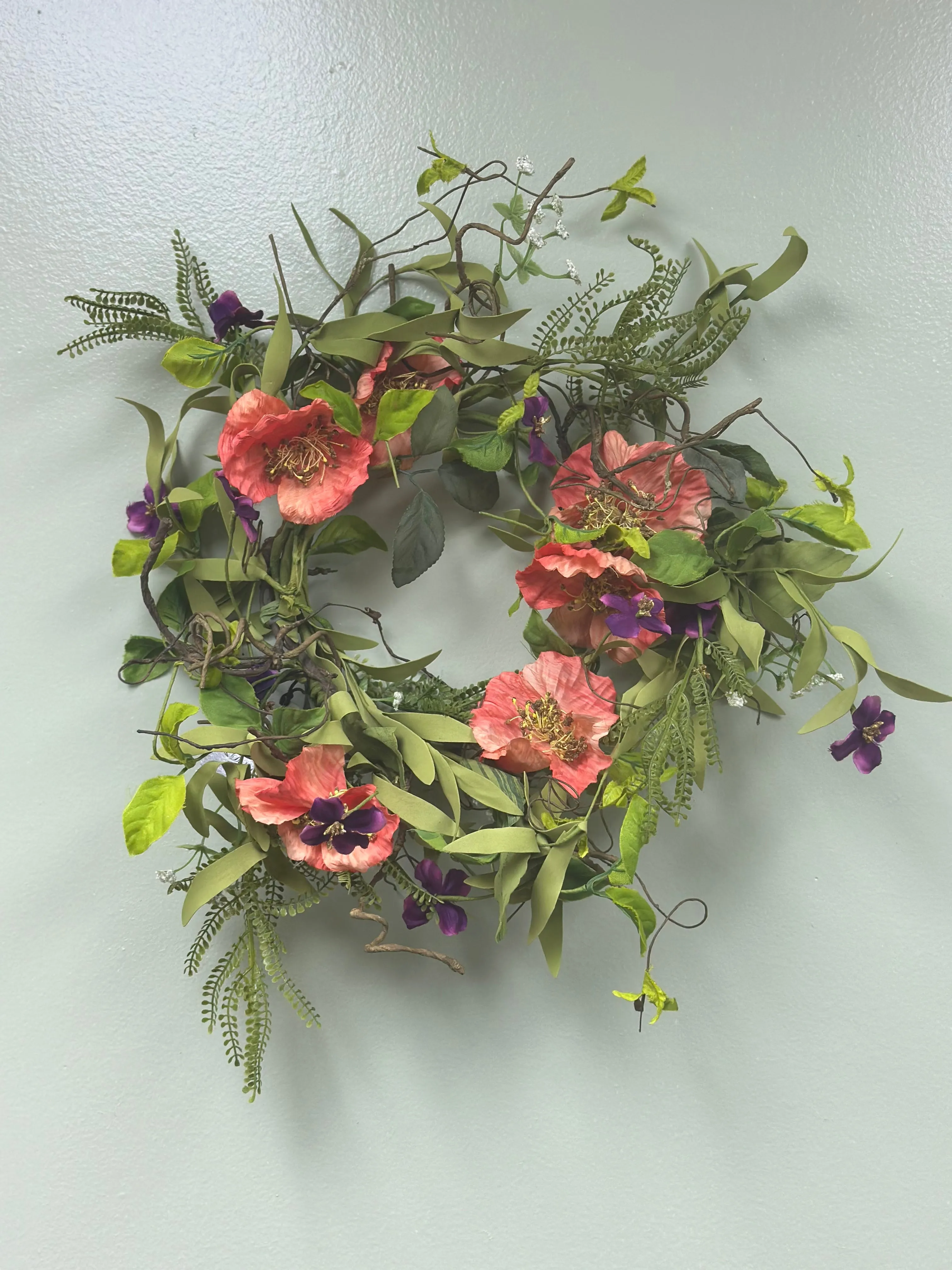 18" Zesting and Poppin' Small Wreath/ Candle Ring