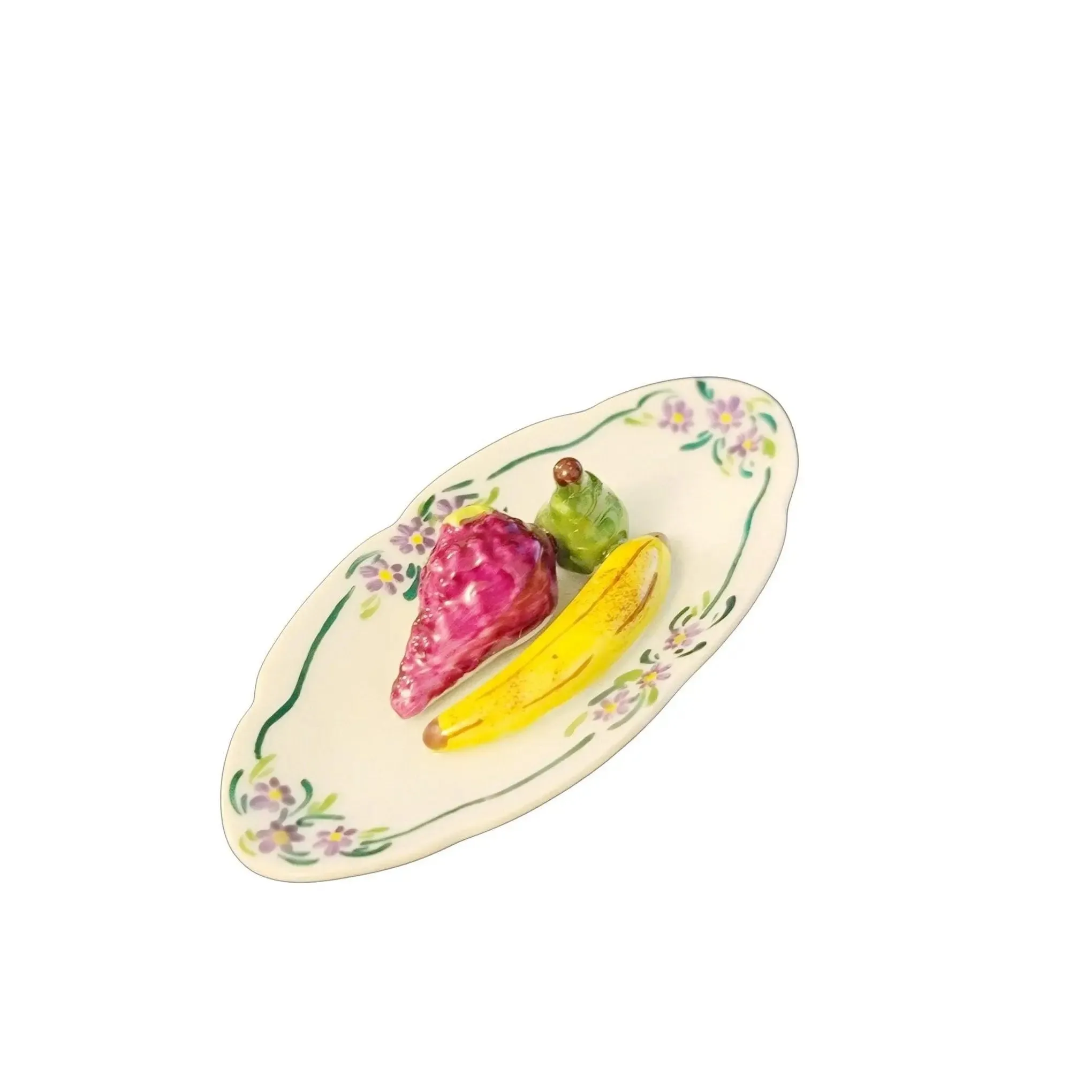 3 Pieces Fruit on Plate platter