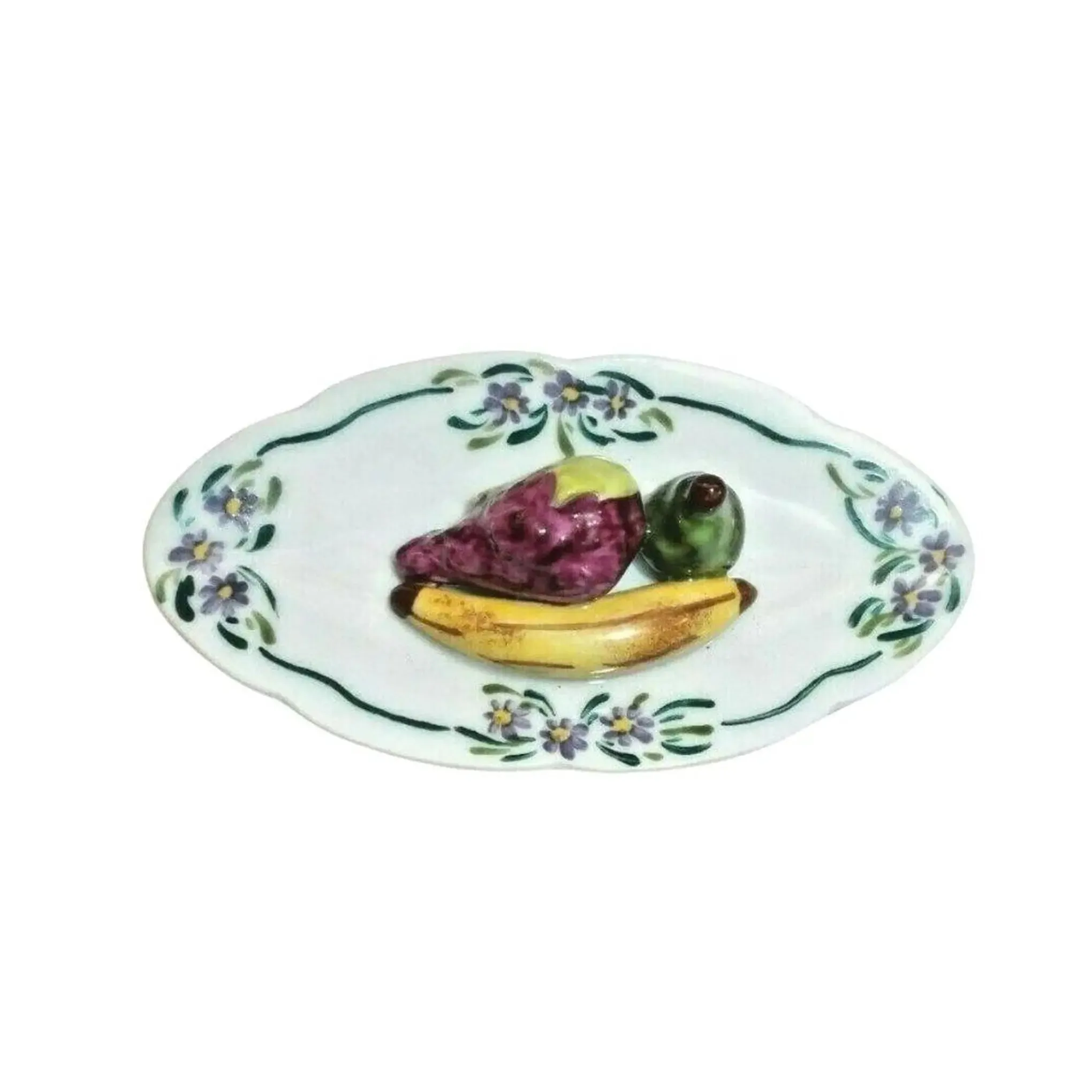 3 Pieces Fruit on Plate platter