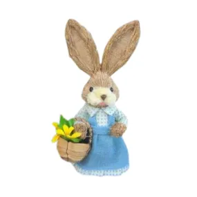 35cm Handmade Straw Rabbit Straw Bunny for Easter Day Artificial Animal Home Furnishing Shop Decoration, Bunny 15