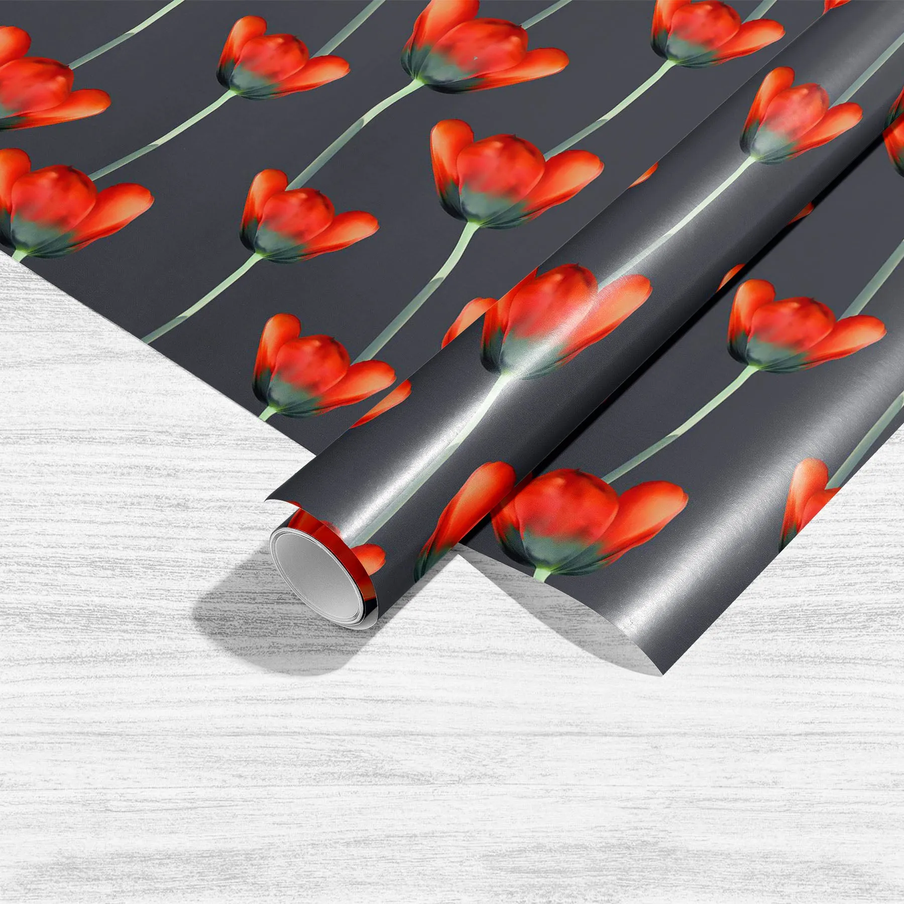 3D Tulips Pattern D2 Art & Craft Gift Wrapping Paper
