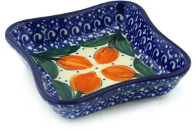 4" Dessert Bowl - Red Tulip Circle