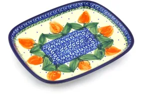 7" Platter - Red Tulip Circle