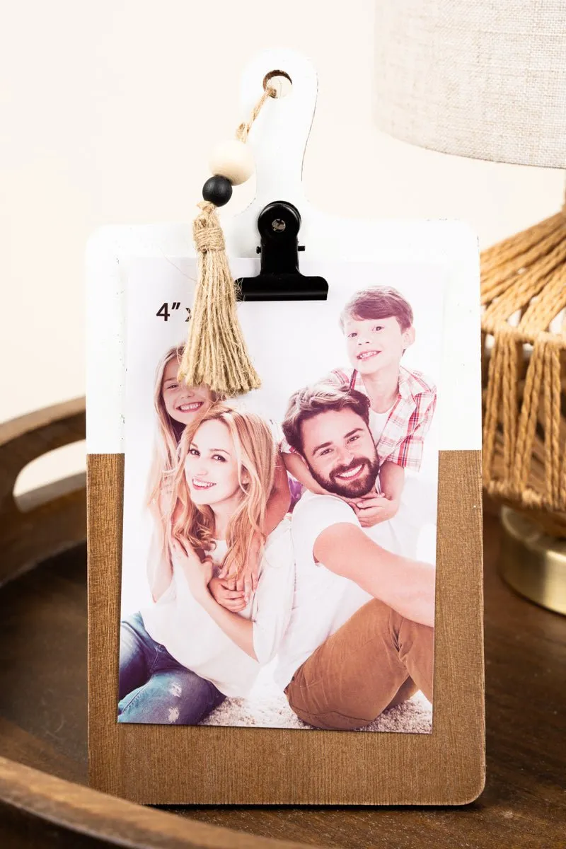 9.5 x 5 Cherise White and Brown  Photo 4x6 Display