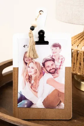9.5 x 5 Cherise White and Brown  Photo 4x6 Display