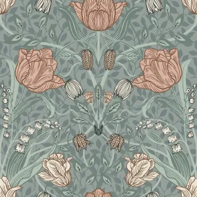 A-Street Prints 4080-33010 Fillippa Sage Tulip Wallpaper