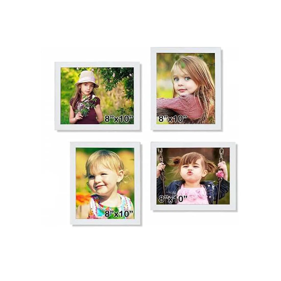 AG Crafts� Photo Frame Wood Photo Frame (White, 4 Photos) (White)