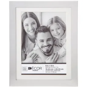 All Things You™ Simple Silver Picture Frame w/Matting: 6x8 to 5x7