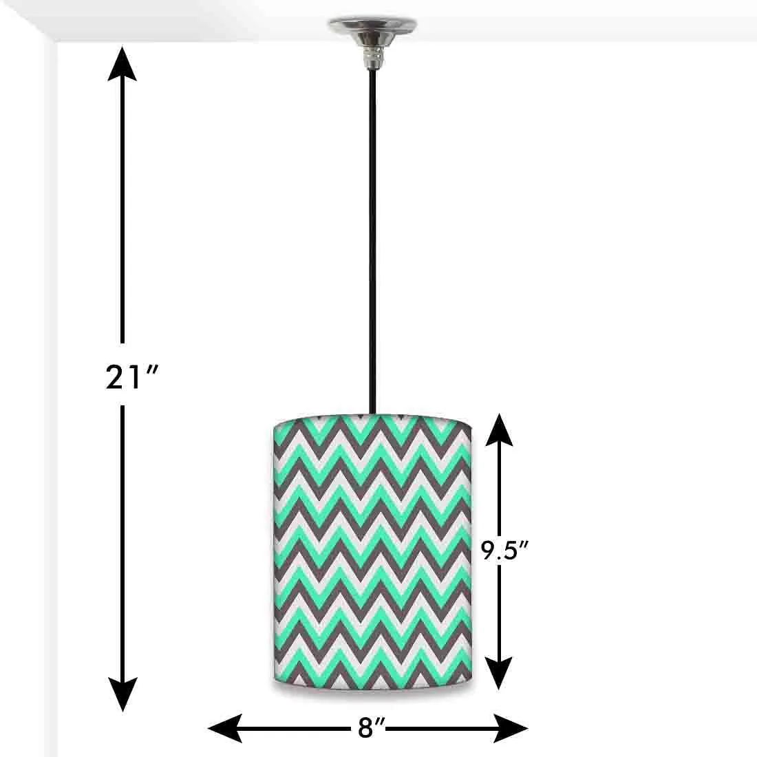 Amazing Ceiling Pendant Lamp - Mint and Gray Chevron