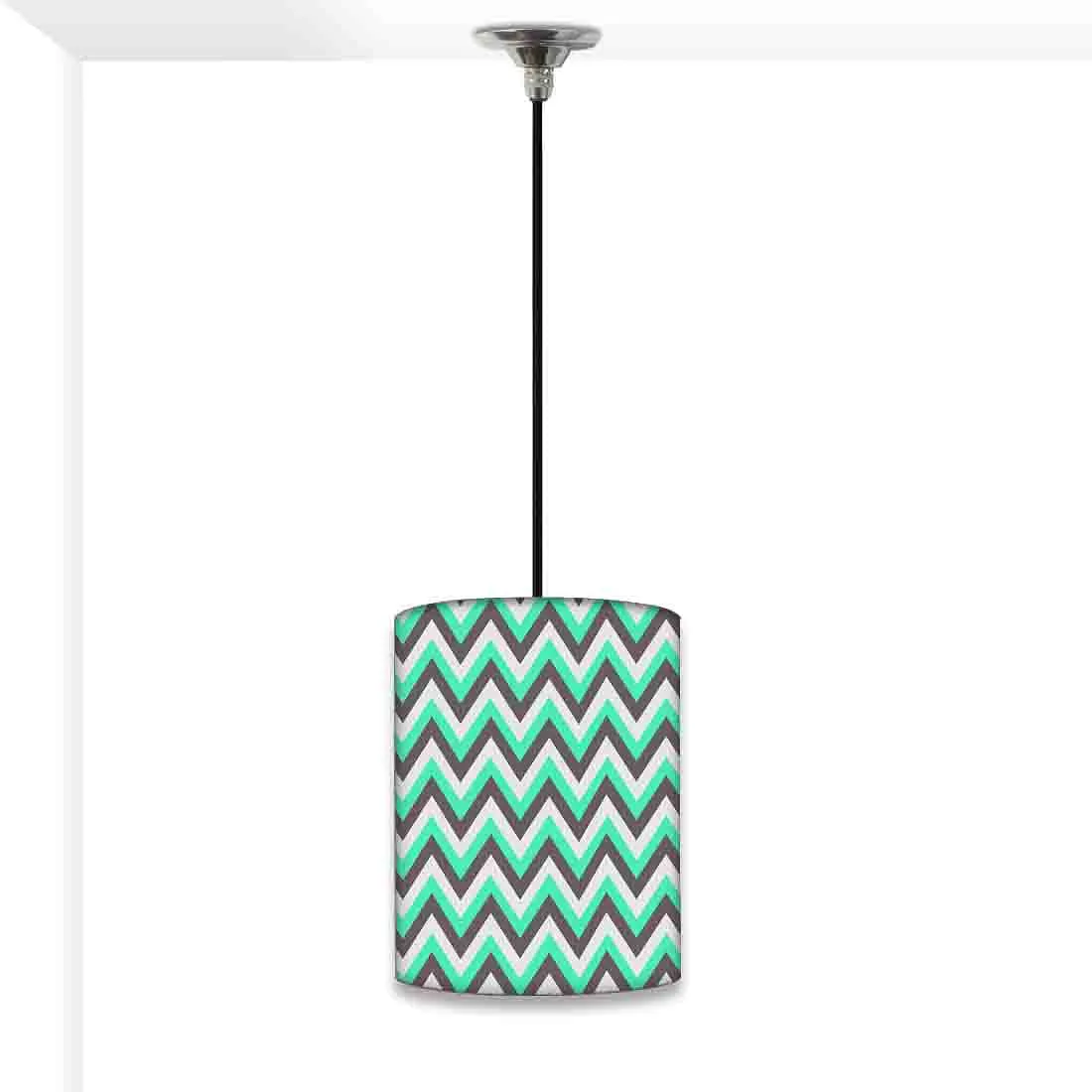 Amazing Ceiling Pendant Lamp - Mint and Gray Chevron