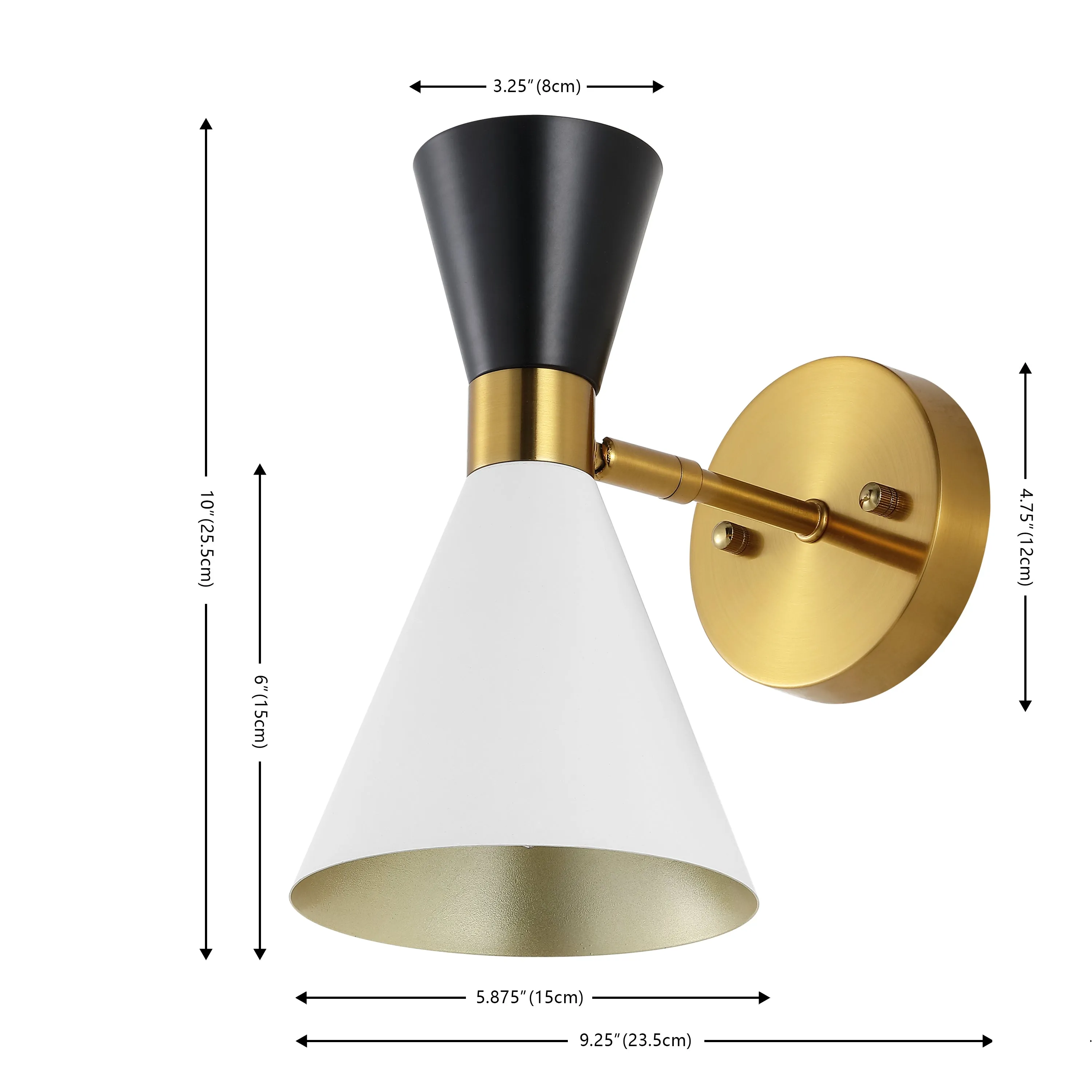 ANOYA 11.5 INCH IRON WALL SCONCE, SET OF 2