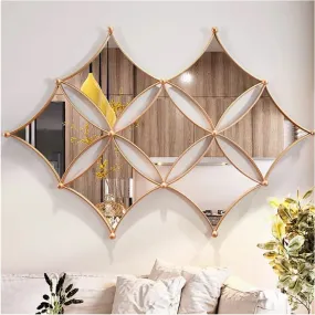 Ashlo's Decor Modern Abstract Stylish Mirror for Home Decor, Living Room & Bathroom - Latest Wall Mirrors for Home Decor - Mirror for Home & Restaurant