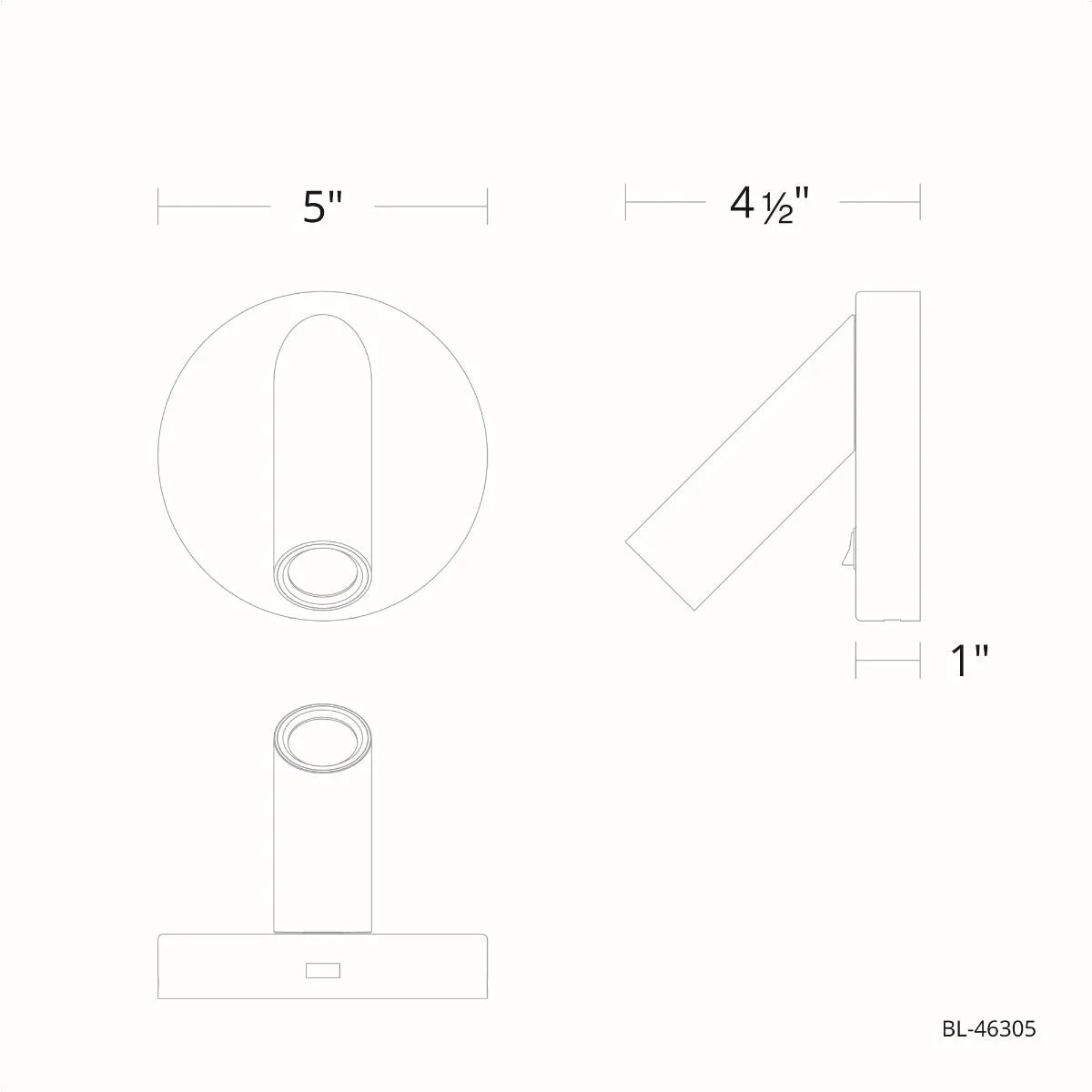 Aspire 5 in. LED Wall Sconce Brushed Nickel finish