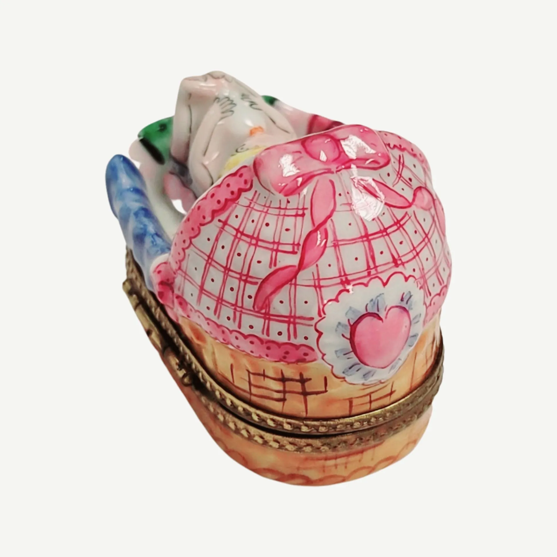 Baby In Basket Sleeping