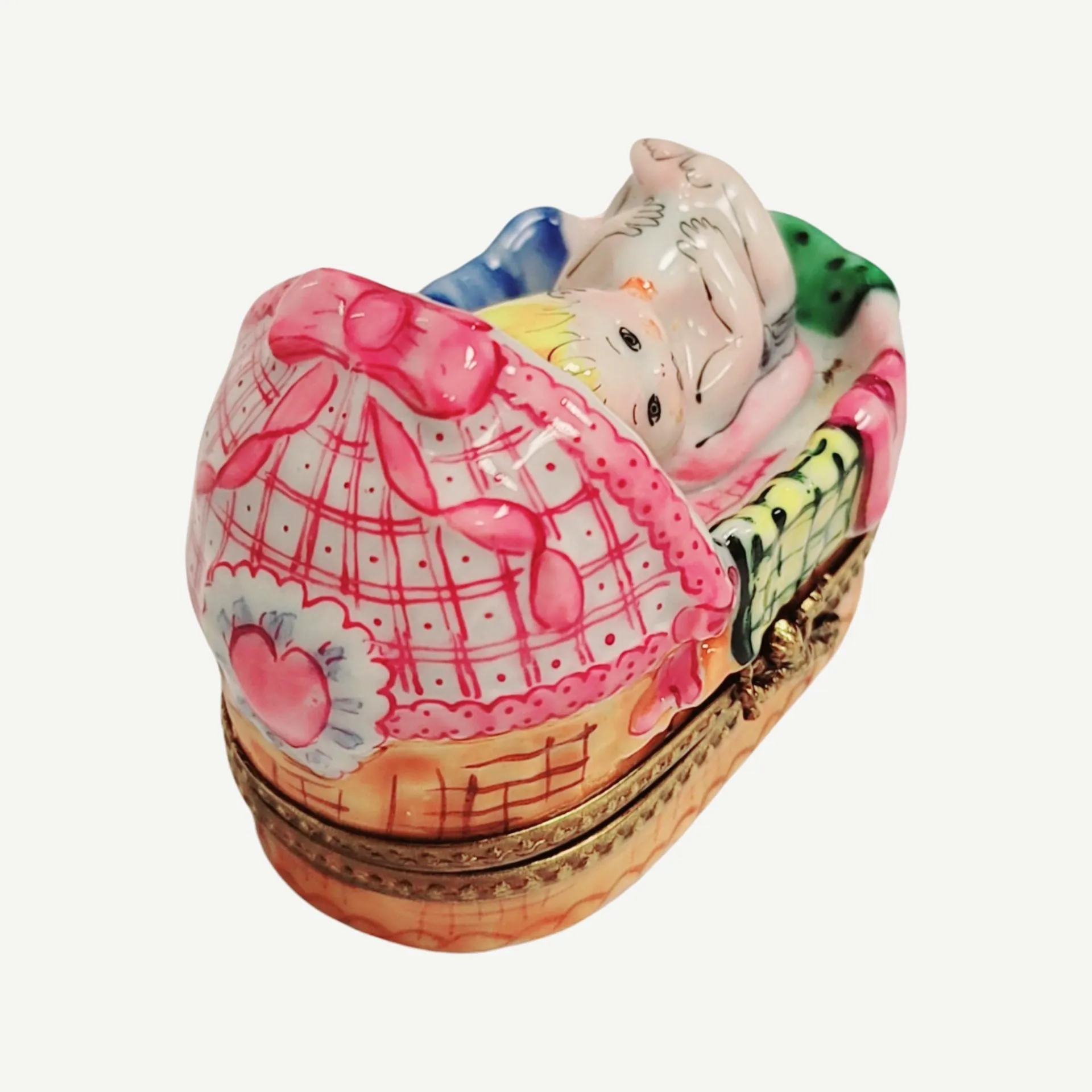 Baby In Basket Sleeping