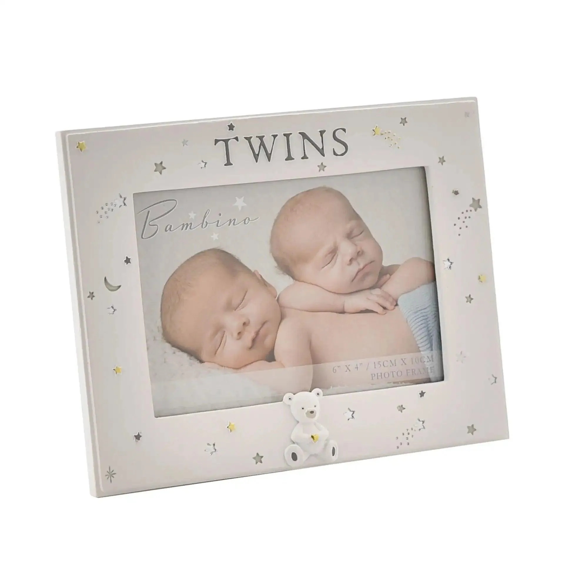 Bambino Twins Resin Photo Frame