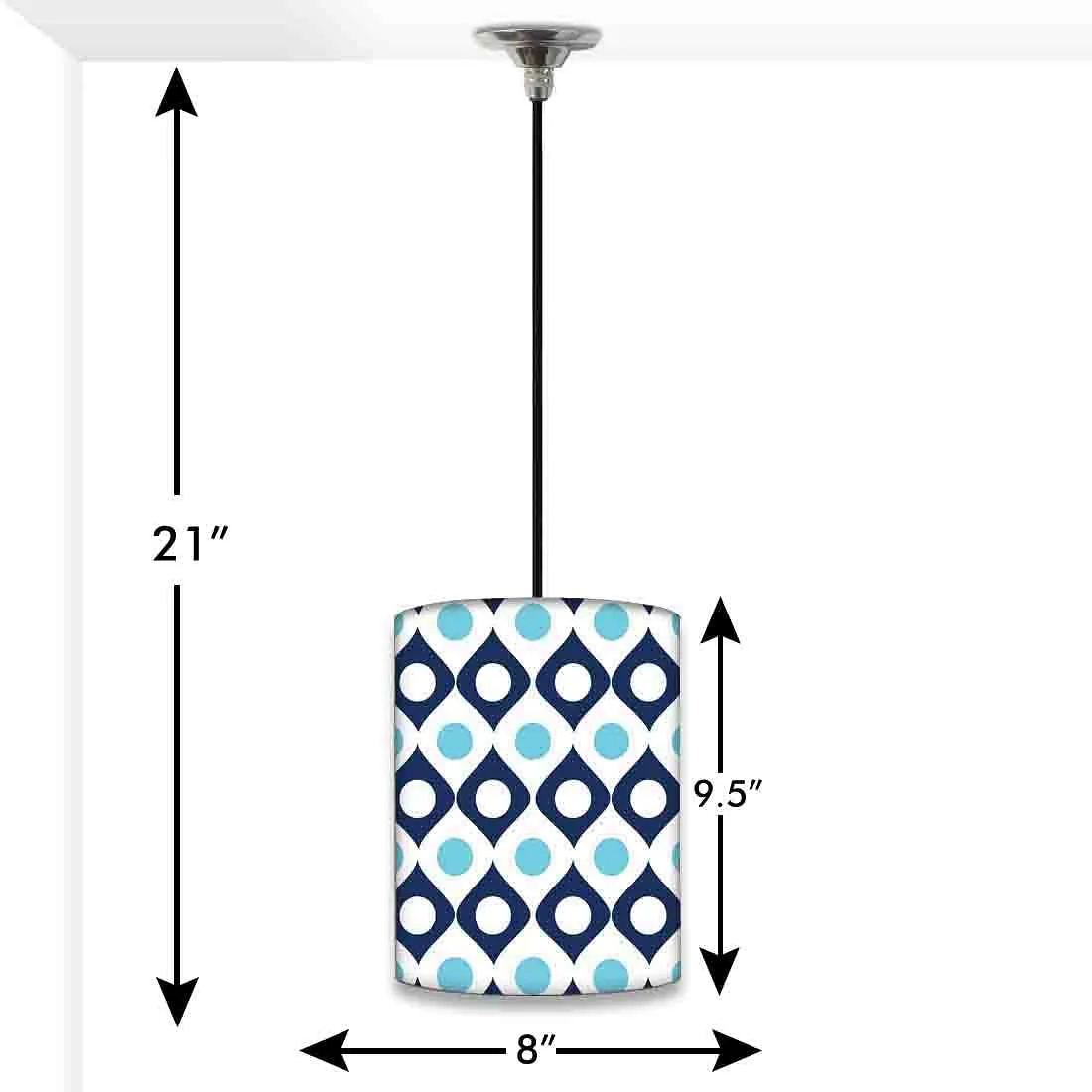 Beautiful Ceiling Pendant Lamp - Shades Of Blue Retro