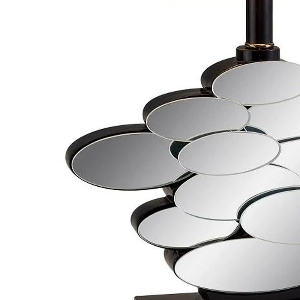 Beautiful Table Lamp With Glass Accents - Bronze / Beige
