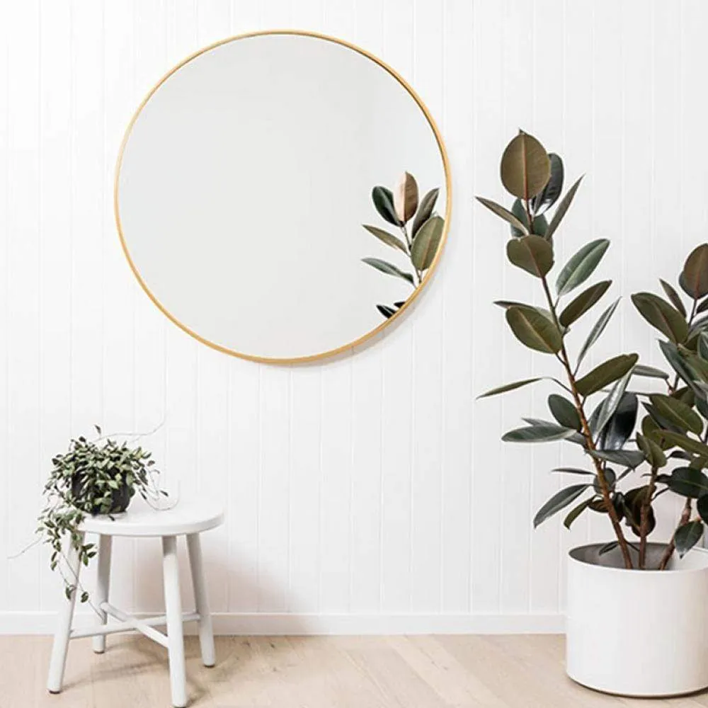 Bella Round Wall Mirror Brass 120CM