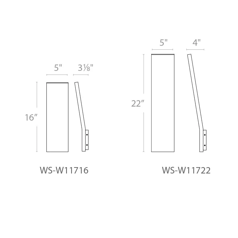 Blade 22" LED Indoor/Outdoor Wall Light