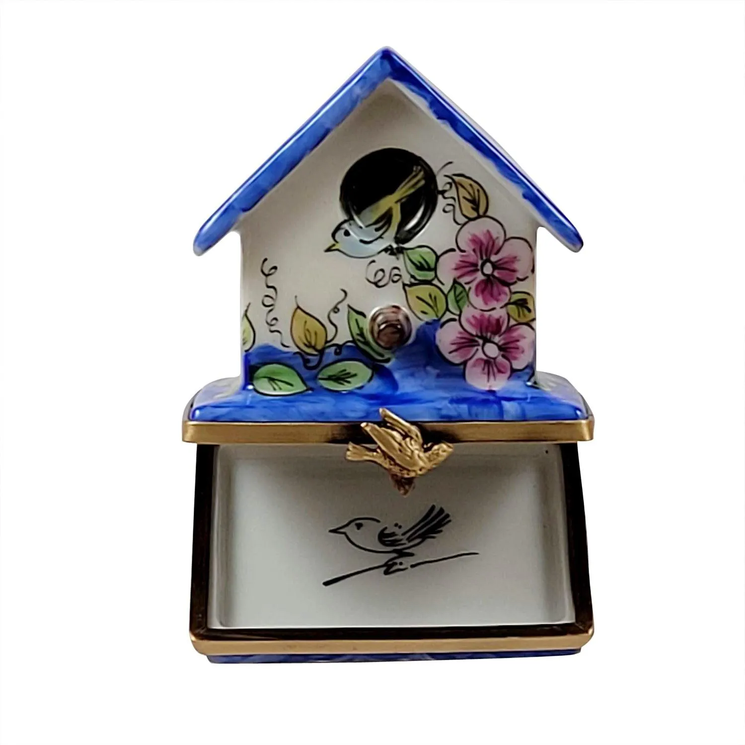 Blue Bird in Birdhouse