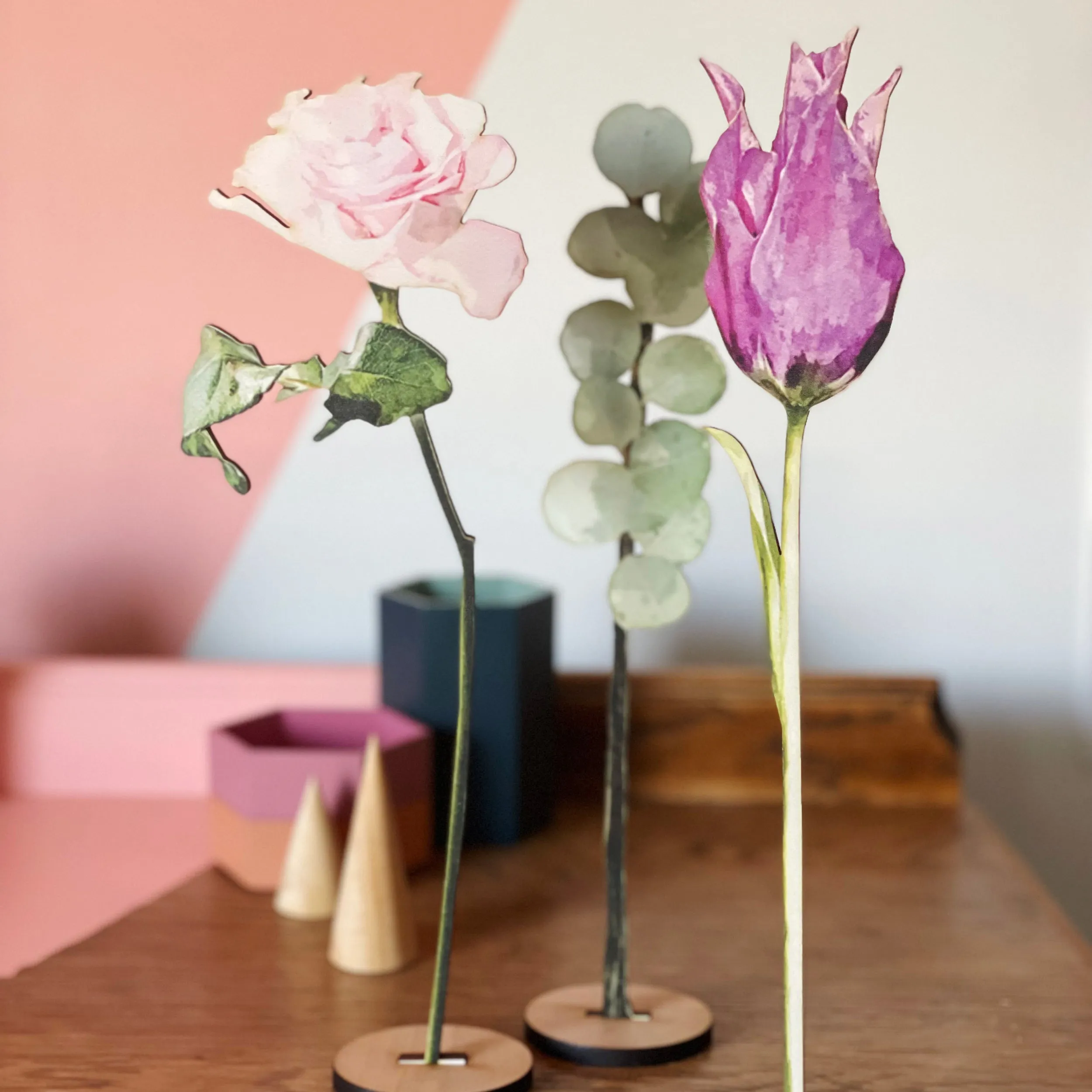 Bouquet of Wooden Flowers Gift