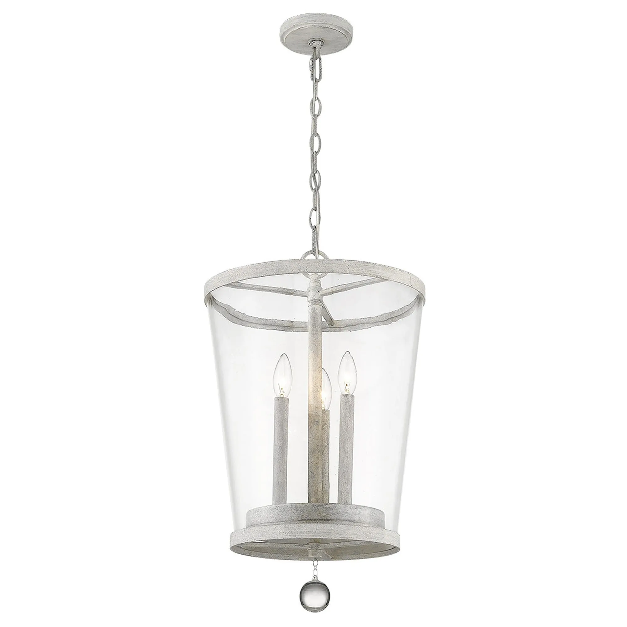 Callie 3-Light Country White Foyer Pendant By Homeroots
