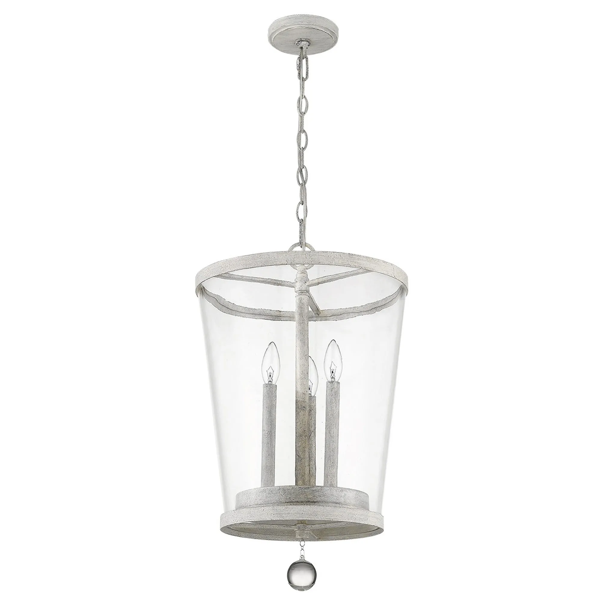 Callie 3-Light Country White Foyer Pendant By Homeroots