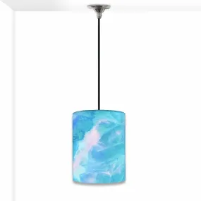 Ceiling Hanging Pendant Lamp Shade - Arctic Space Sky Blue Green Watercolor