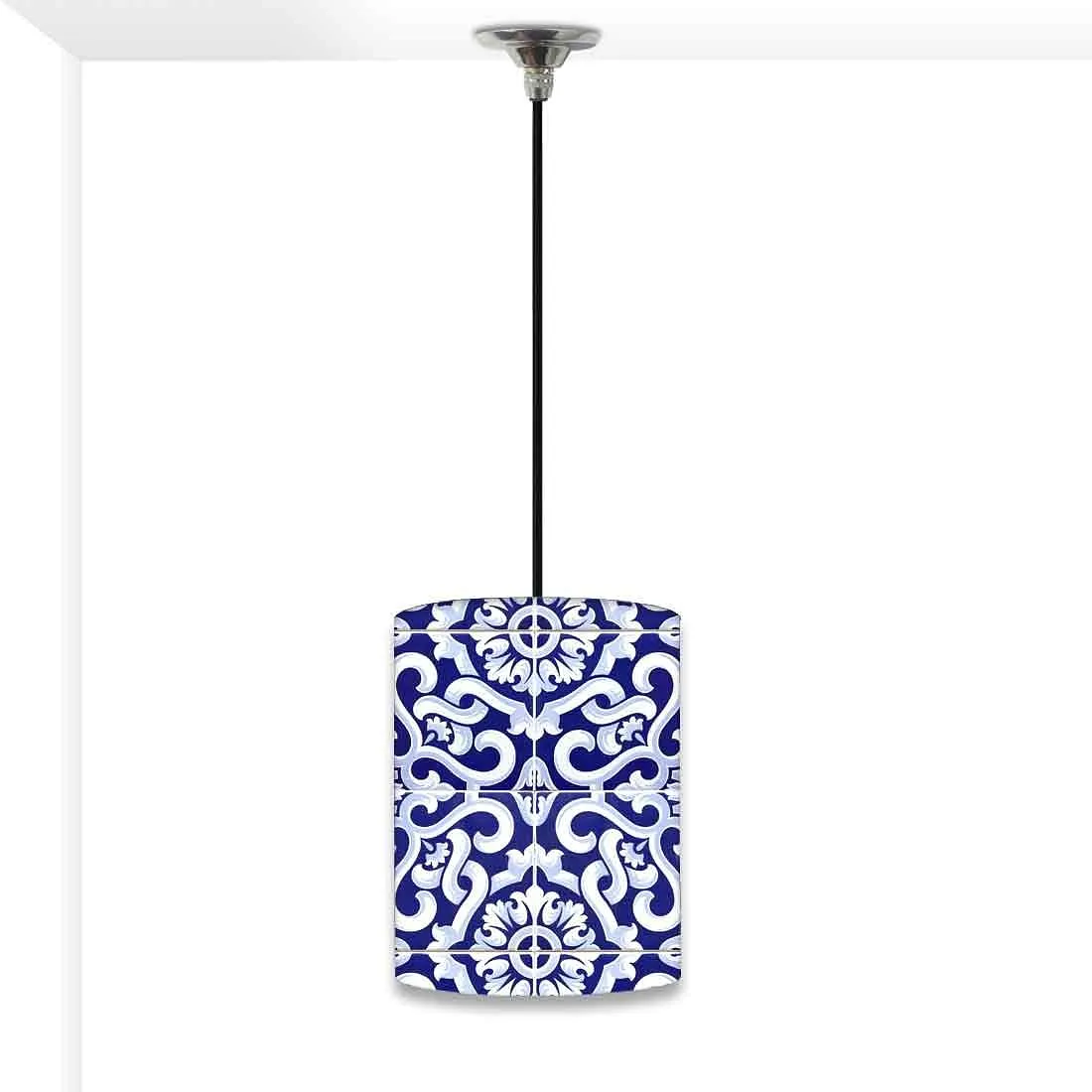 Ceiling Hanging Pendant Lamp Shade - Blue Tiles