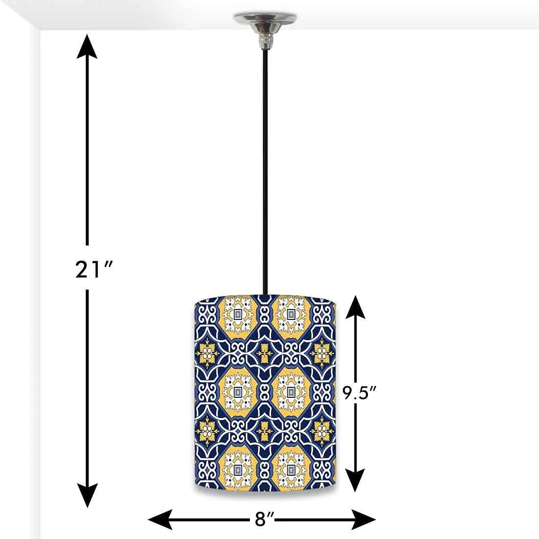 Ceiling Hanging Pendant Lamp Shade - Floral Spanish Pattern