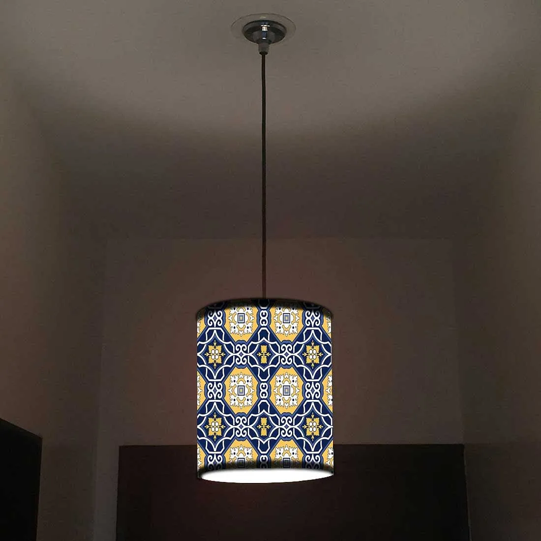 Ceiling Hanging Pendant Lamp Shade - Floral Spanish Pattern