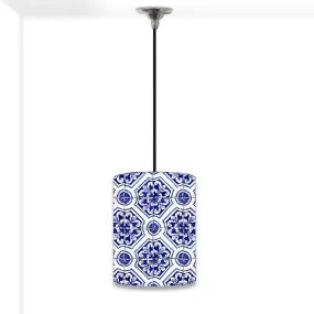 Ceiling Hanging Pendant Lamp Shade - Floral Spanish Tiles Design