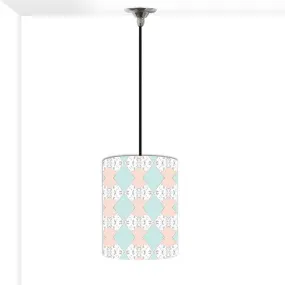 Ceiling Hanging Pendant Lamp Shade - Green Peach Marble Pastle