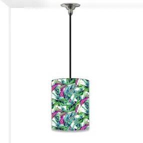 Ceiling Hanging Pendant Lamp Shade - Green Tropical Leaf