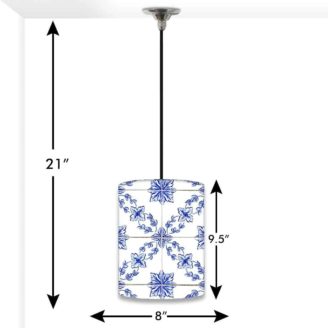 Ceiling Hanging Pendant Lamp Shade - Pattern Spanish Tiles