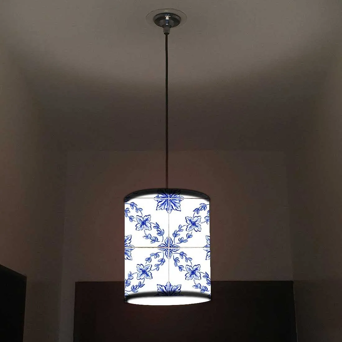 Ceiling Hanging Pendant Lamp Shade - Pattern Spanish Tiles