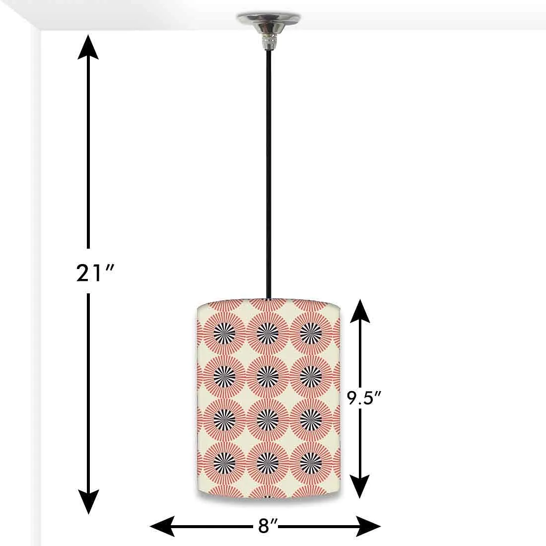 Ceiling Hanging Pendant Lamp Shade - Retro Circle Pattern