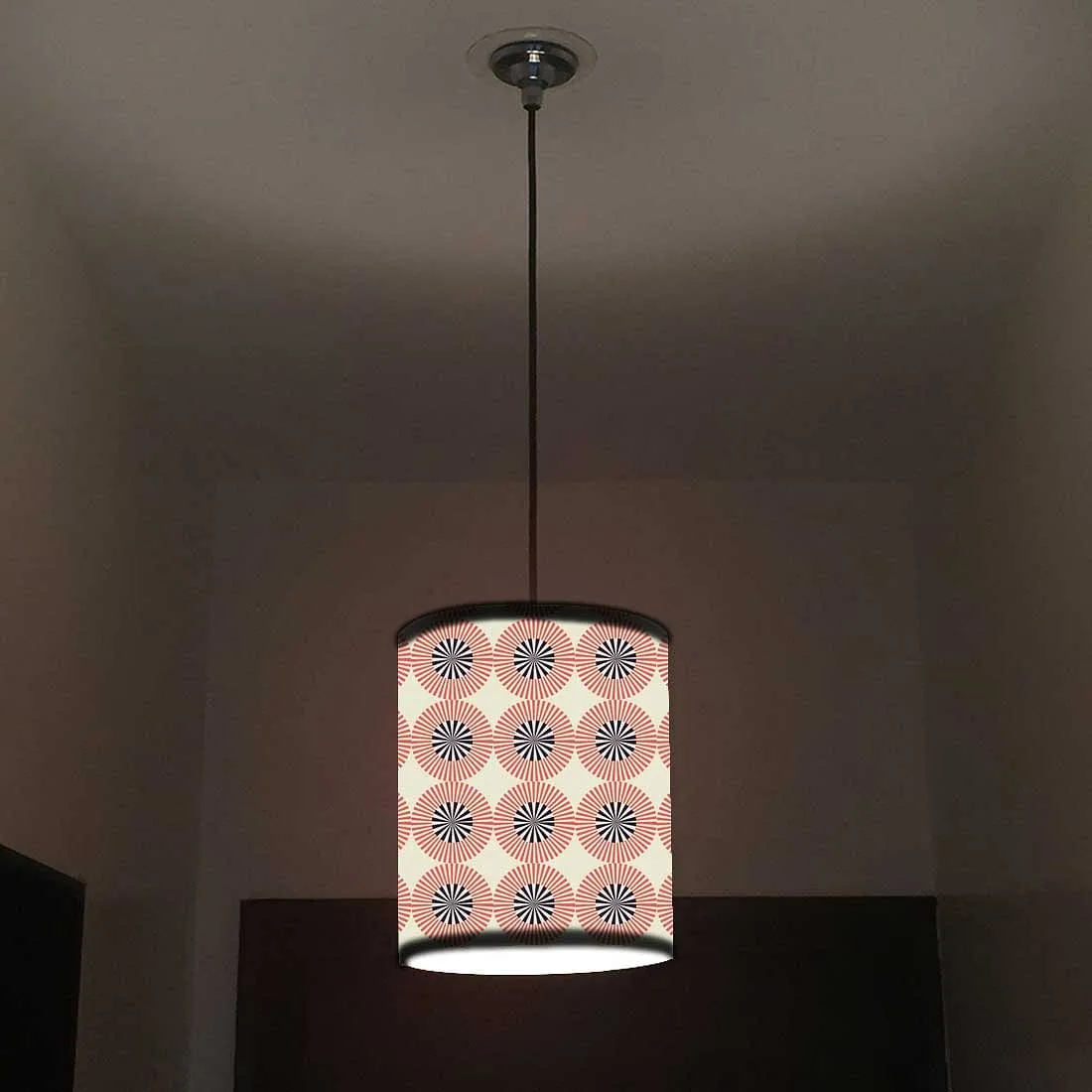 Ceiling Hanging Pendant Lamp Shade - Retro Circle Pattern