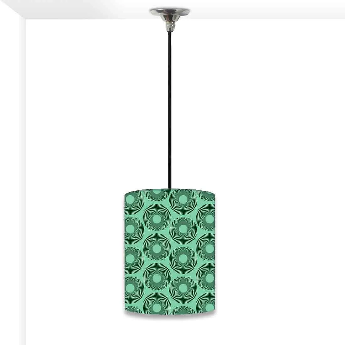 Ceiling Hanging Pendant Lamp Shade - Retro Green Art