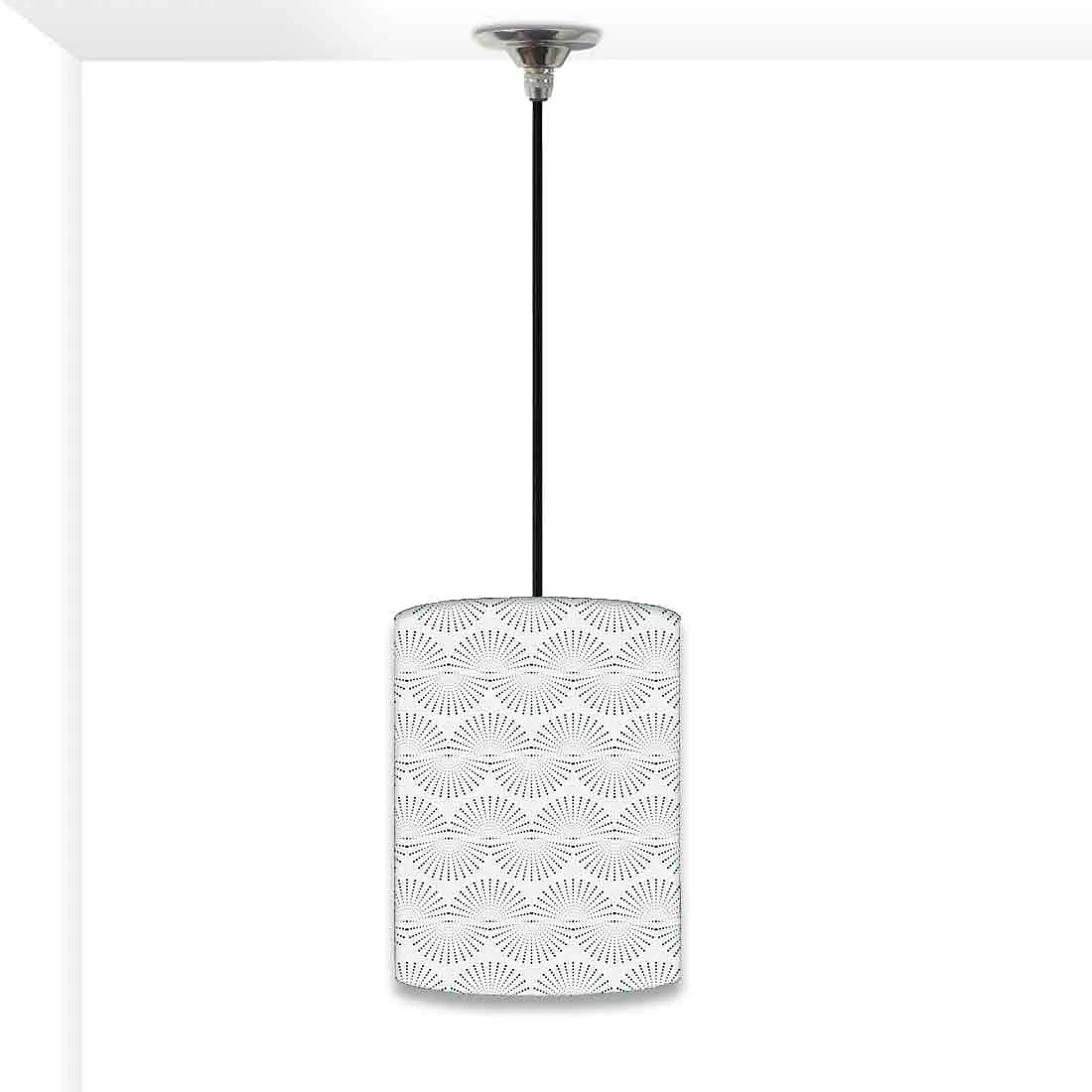 Ceiling Hanging Pendant Lamp Shade - Retro Grey Pattern