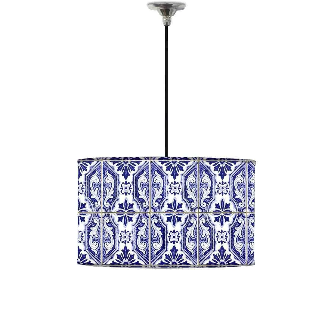 Ceiling Lamp Hanging Drum Lampshade - Beautiful Spanish Tiles