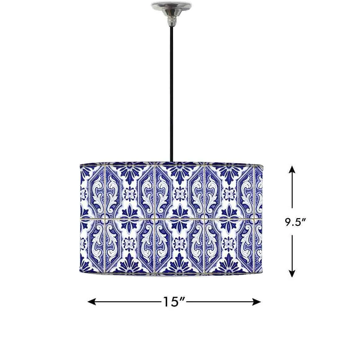 Ceiling Lamp Hanging Drum Lampshade - Beautiful Spanish Tiles