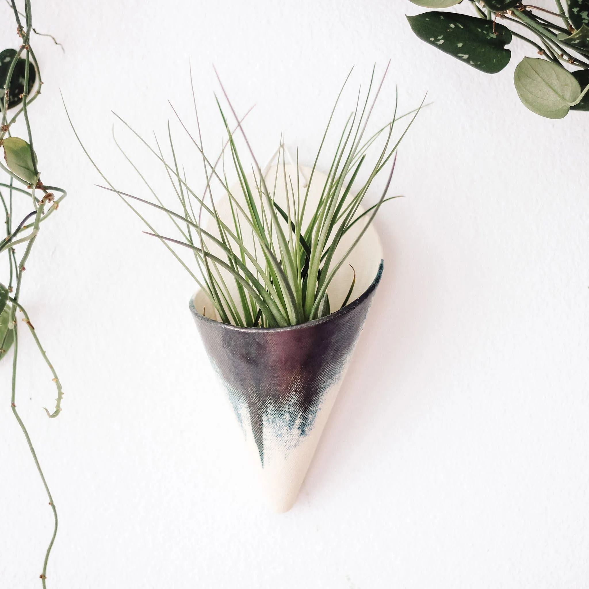 Ceramic Cone Wall Planters (No-Plant Multiple Colors)