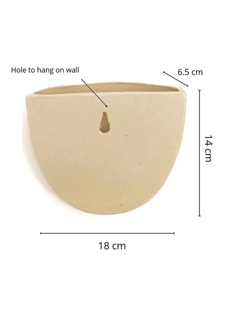 Ceramic Wall Hanging Planter Floral Print | Plant Not Included