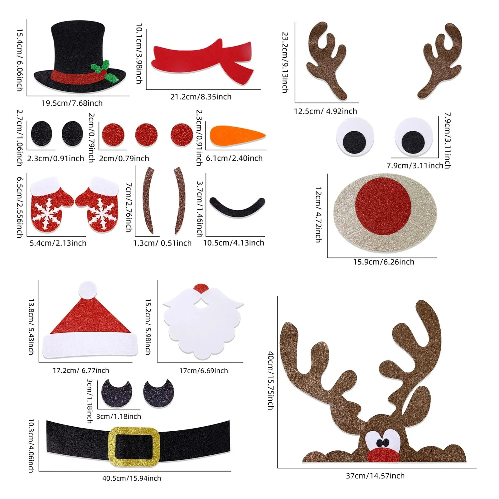Christmas Snowman Window Stickers for Home Decor