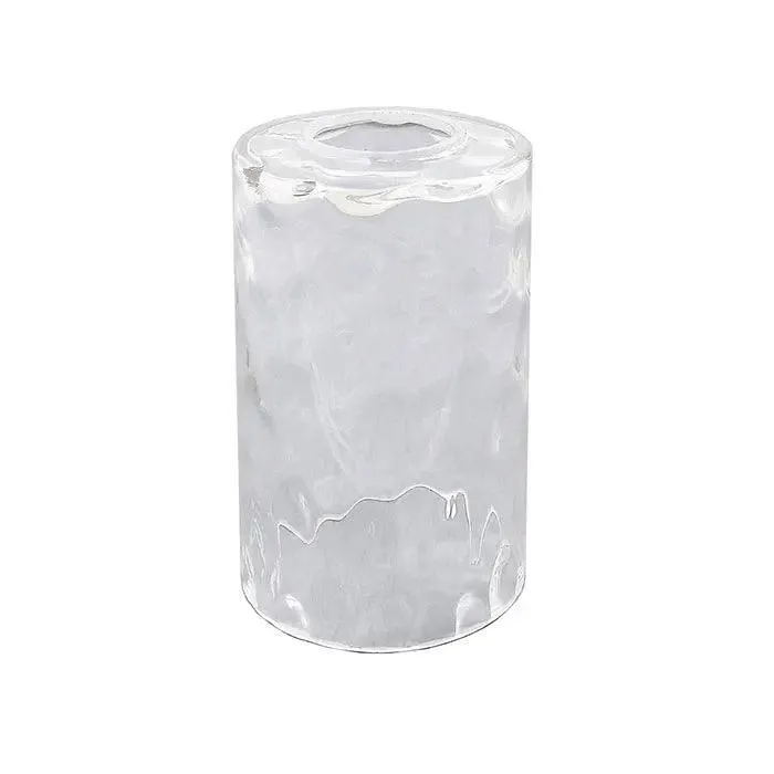 Clear Hammered Glass Lamp Shade Replacement Water Ripple Cylinder Glass Shade Accessory for Pendant Light Chandelier Wall Sconce